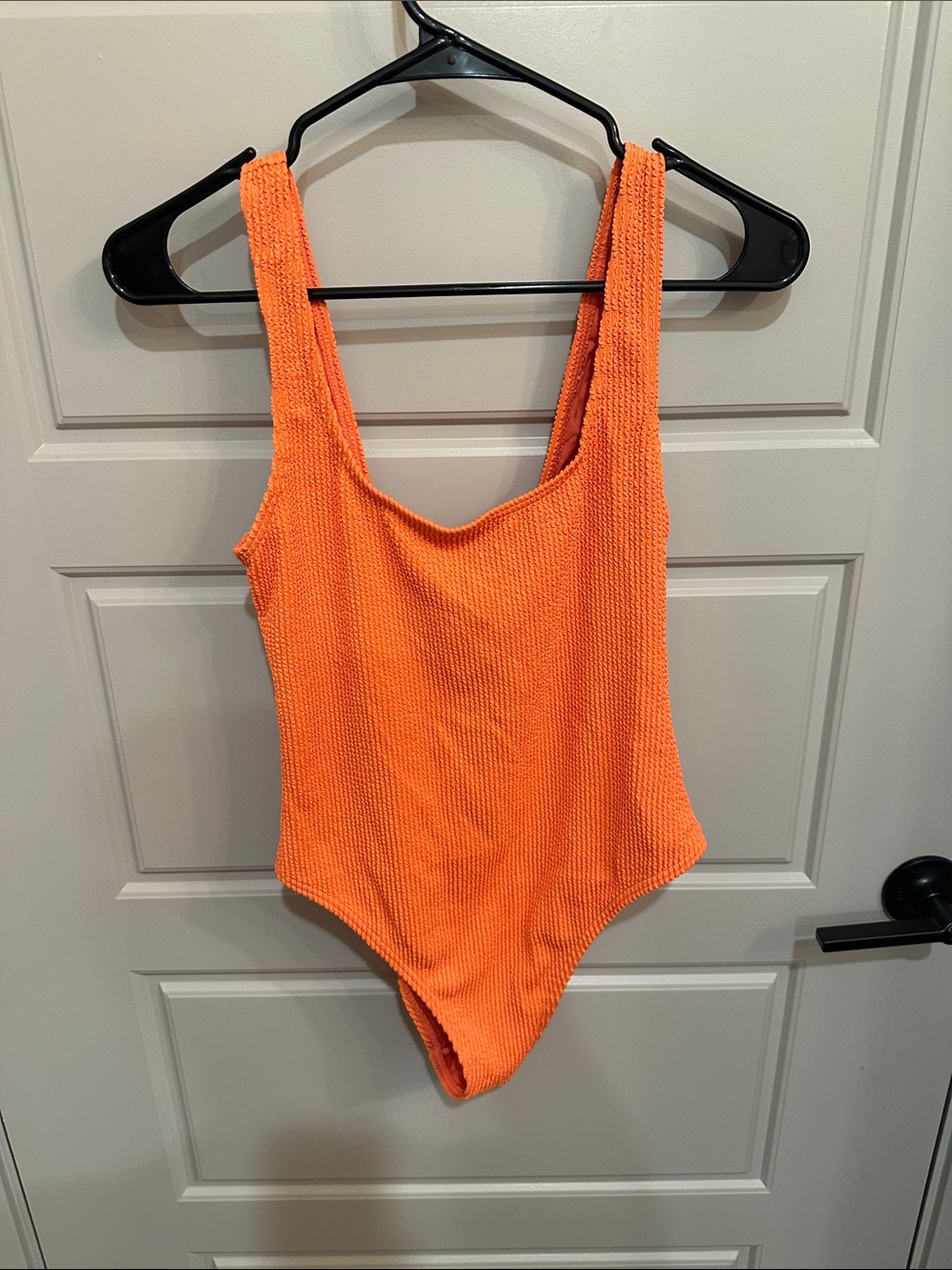 Billabong Orange Textured One-Piece Swimsuit